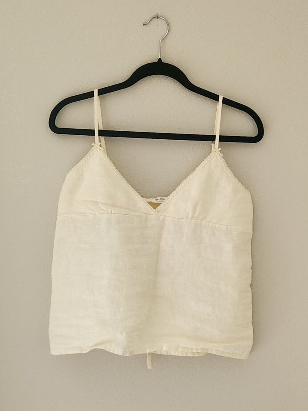 JOHN GALT BRANDY MELVILLE Pale Yellow Linen Tank Top One Size (Small)
